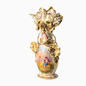 Große Louis Philippe Vase aus Porzellan