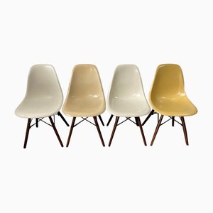 Mid-Century DSW Side Chairs by Charles & Ray Eames for Herman Miller, Set of 4