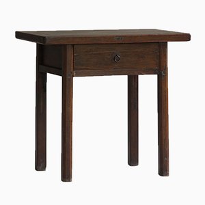 Small Antique Chinese Walnut Side Table