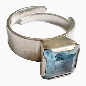 Bague Scandinave en Argent NSE 1975 par Nils-Eric Södermark, 1970s