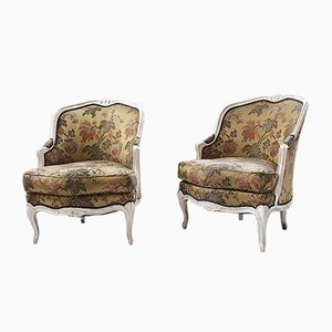 Antique Louis XV Style Lounge Chairs, Set of 2
