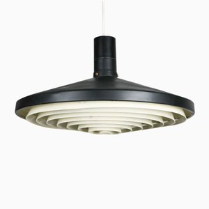 Mid-Century Industrial Danish Black Pendant Lamp, 1960s