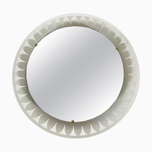 Mid-Century Metal Illuminated Mirror from Hillebrand, Germany, 1960s