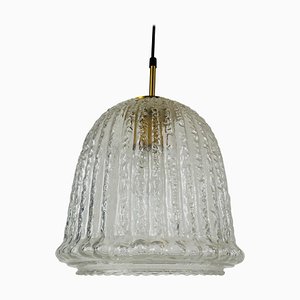 Mid-Century Kronleuchter aus strukturiertem Glas von Limburg, 1960er