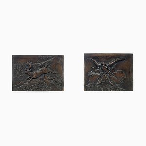 Bas Reliefs Antiques par Antoine-Louis Barye, Set de 2