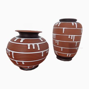 German Ceramic Vase, 1960s, Set of 2
