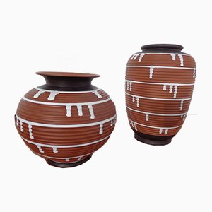 German Ceramic Vase, 1960s, Set of 2