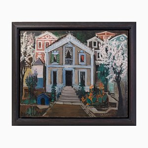Peinture à l'Huile Villa par Ismael de la Serna, 1952