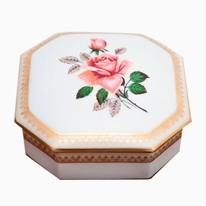 Caja francesa de porcelana de Limoges, años 80