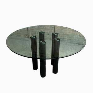 Table de Salle à Manger en Verre par Marco Zanuso pour Zanotta, 1979