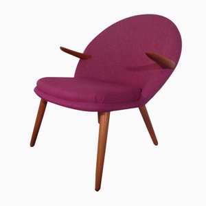 Fauteuil en Teck par Kurt Olsen pour Glostrup, Danemark, 1950s