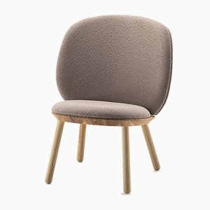 Sedia bassa Naïve beige di Etc.etc. per Emko