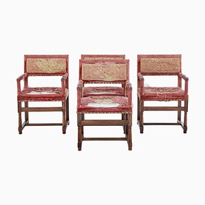 Fauteuils Coronation 19ème Siècle en Noyer, Set de 4