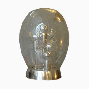 Lámpara de mesa Sputnik era espacial de vidrio de Doria Leuchten