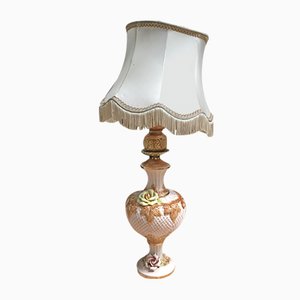 Lámpara de mesa italiana con base de cerámica, años 70