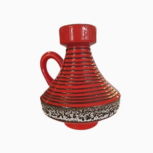 Jarrón Fat Lava de cerámica de Ilkra, años 60