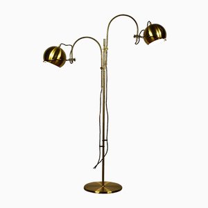 Vintage Double Sheet Brass Floor Lamp from Gepo, 1970s