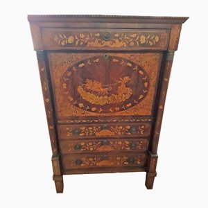 Secretaire Impero olandese intarsiato