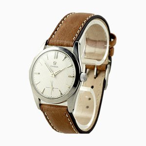 Reloj manual de acero inoxidable de Omega, Suiza, años 50