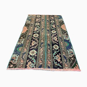 Petit Tapis Tribal Vintage Endommagé Rouge, Vert et Marron, Turquie, 1960s