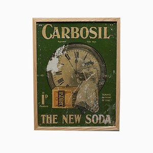 Antikes viktorianisches englisches Carbosil Soap Werbeplakat, 1900er