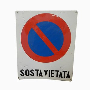 Italian Iron Traffic Sign, 1960s