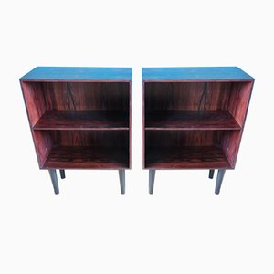 Tables de Chevet en Palissandre par Poul Hundevad, Danemark, 1960s, Set de 2
