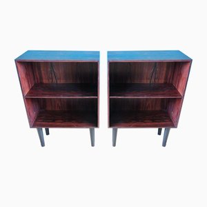 Tables de Chevet en Palissandre par Poul Hundevad, Danemark, 1960s, Set de 2