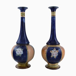 Vases à Col Viverts Art Nouveau de Royal Doulton, Angleterre, Set de 2