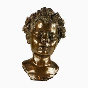 Bronze Boy Bust from Fonderia Artistica Walter Bagnoli Napoli