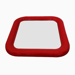 Mid-Century Red Delfo Mirror by Sergio Mazza for Artemide, 1960s