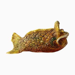 Pesce mostro in ceramica artistica di Tjen Tjauw-Soe, 1973