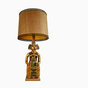 Mid-Century Keramik Boden- oder Tischlampe in Mystic and Majestic Maya Style