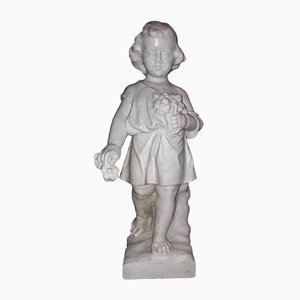 Sculpture d'Enfant Antique en Marbre