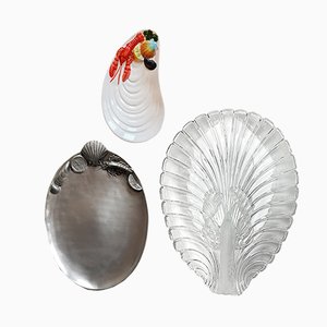 Piatti da portata Lobster vintage, set di 3