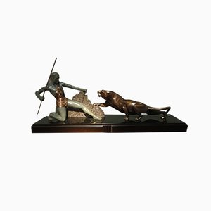 Art Deco Skulptur aus Bronze von Brault, 1920er