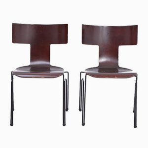 Juego de sillas de comedor Anziano vintage de John Hutton para Donghia, años 80