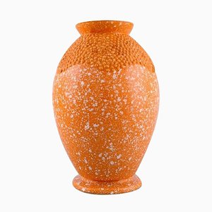 Art Deco Vase aus glasierter Keramik von Andre Fau für Boulogne, 1940er