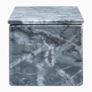 Caja cuadrada de mármol gris de Fiammettav Home Collection