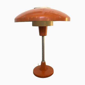 Mid-Century Modern Orange and White Mod. 8022 Table Lamp from Stilnovo, 1960s