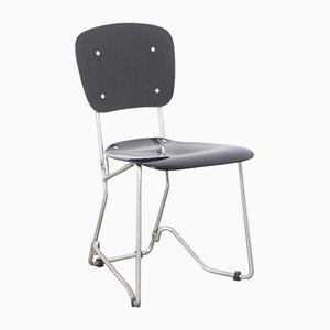 Silla Aluflex negra de Armin Wirth para Ph Zieringer KG, años 50