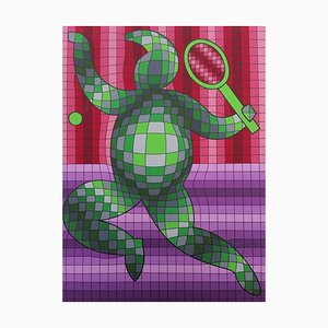 Vasarely - "Tennis Player" - 1977 1977