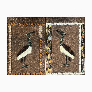 Moluh Seidou Collage di ali di farfalla Dyptique aux aigrett 2017