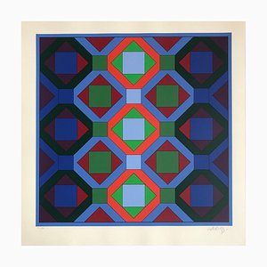 Victor Vasarely Lithographie Geometrische Struktur 4. 1973