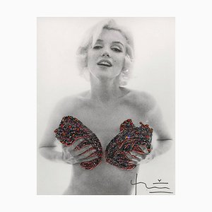 Marilyn Red Classic Charcoal Roses by Bert Stern, 2012