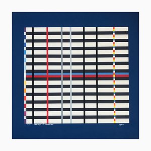 Litografía Yaacov Agam "Tribute to Mondrian" 1975. 1975