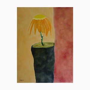 Öl auf Leinwand von Vincent Greby "Sad Flower" 2019