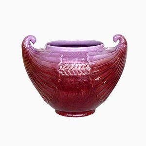 Antique Secessionist Ceramic Cachepot Vase by Christopher Dresser for SCI Laveno, 1900s