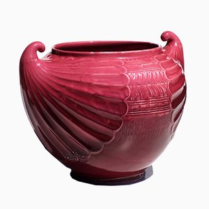 Antique Jugendstil Ceramic Cachepot Vase by Christopher Dresser for SCI Laveno, 1900s