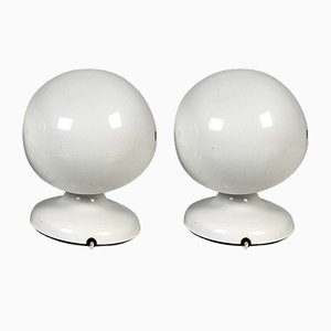 White Model Jucker 147 Table Lamps by Tobia & Afra Scarpa for Flos, 1960s, Set of 2